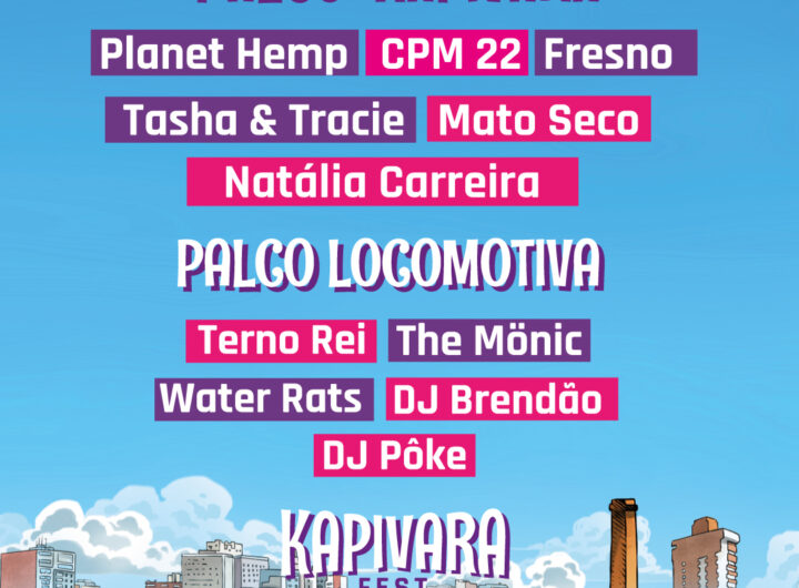 flyer do festival kapivara fest com o line up completo