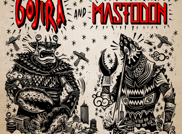 pôster gojira e mastodon em são paulo