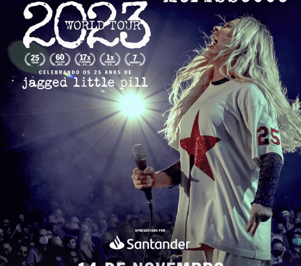 cartaz do show de alanis morissette no brasil em 2023