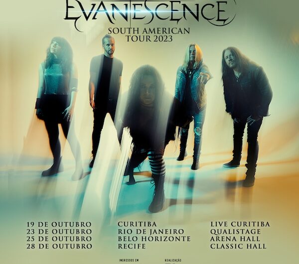 cartaz com as datas da turnê do evanescence no brasil