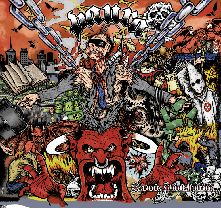 capa do disco karmi punishment da banda paura, lançado em julho de 2023