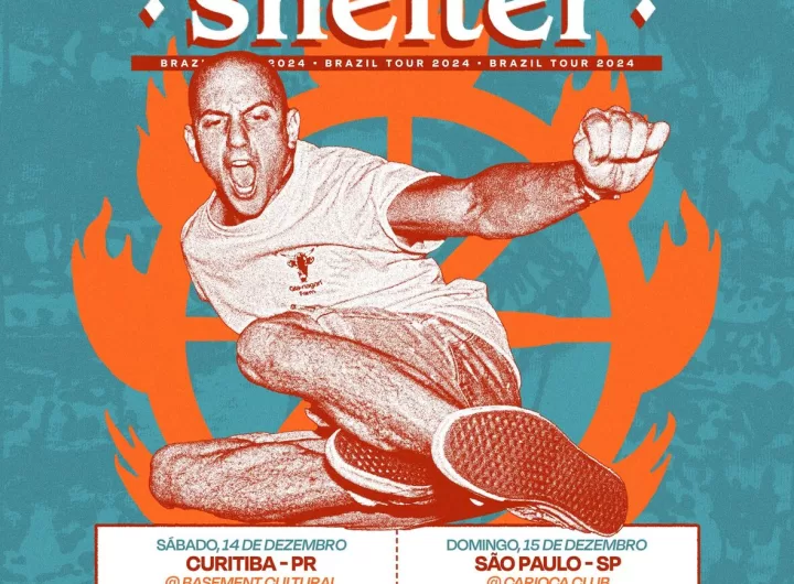 flyer da turnê do shelter no Brasil