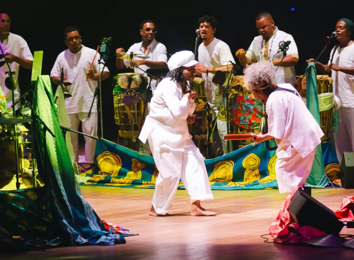 Chico César e Aguidavi do Jêje (Créditos: Daiana Oliveira/Musicult)